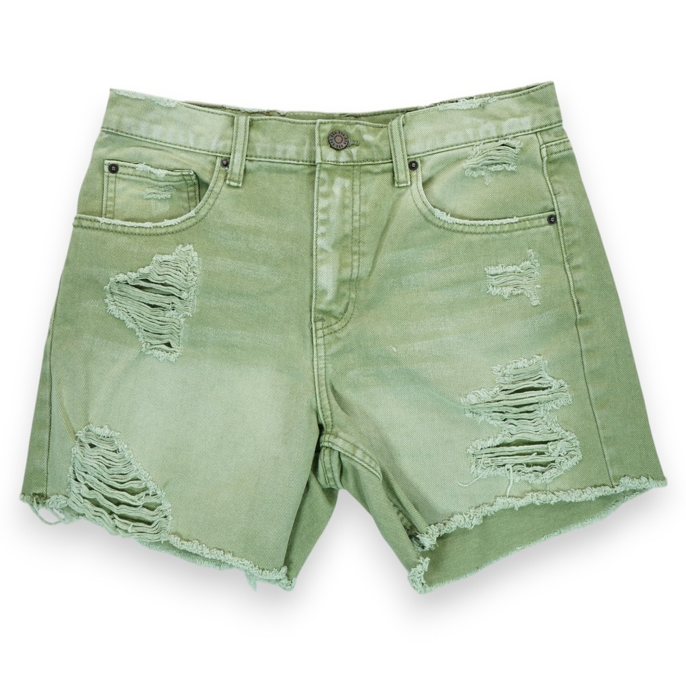 BDG Urban Outfitters Jean‎ Shorts Womens 26 Green Dropped High Waist Destroy
